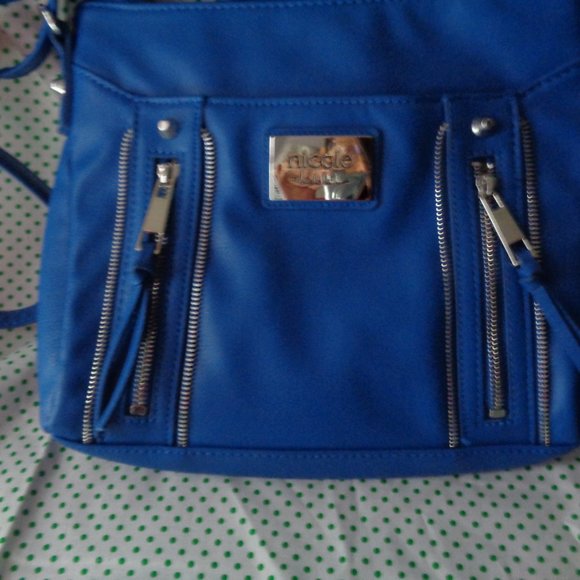 Relisted aqua Y2K purse adjustable strap front zipper details - Picture 5 of 11